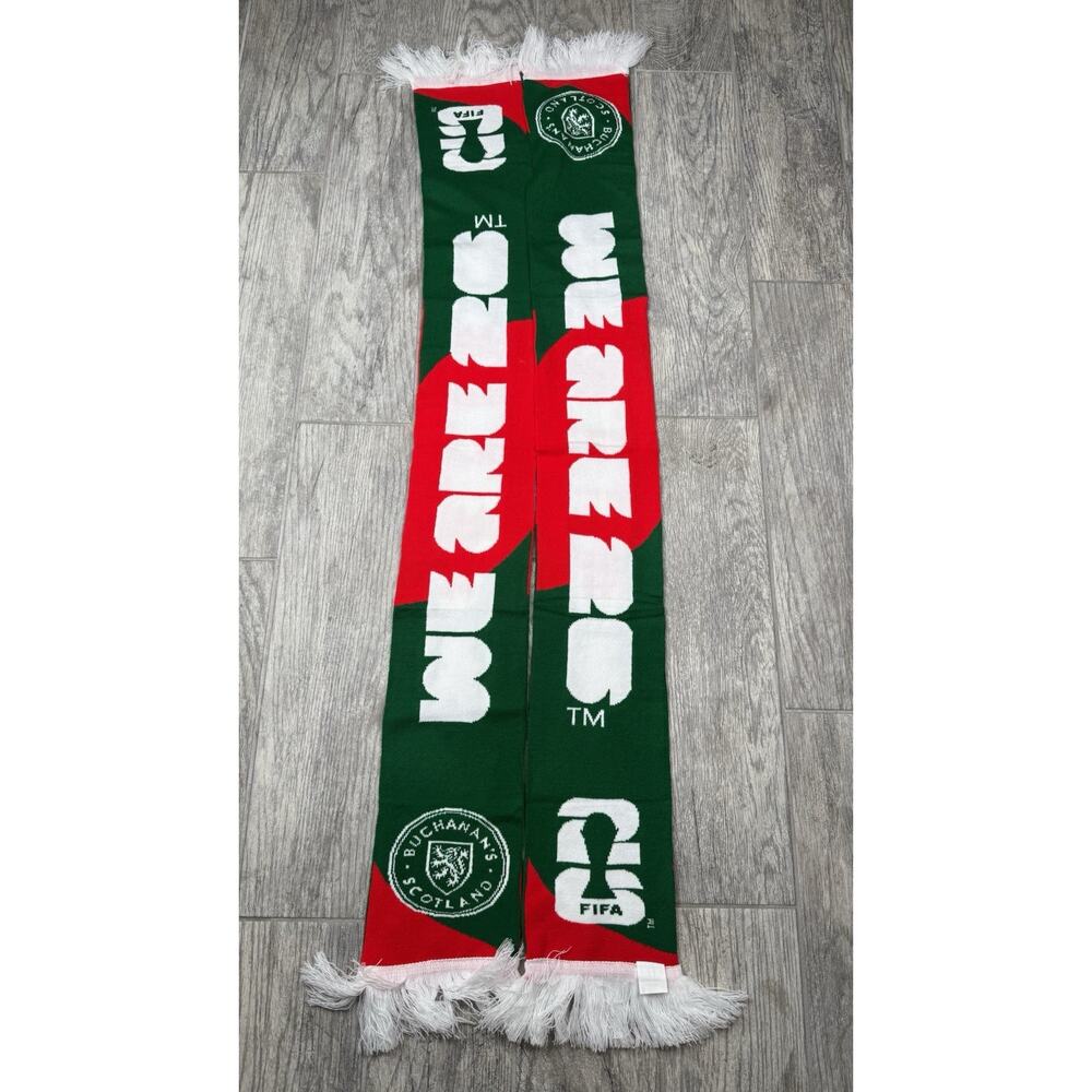 FIFA 2026 WORLD CUP BUCHANAN'S SCOTCH SCARF x2 Green And Red LOT - Picture 3 of 5